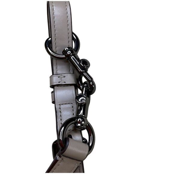 Coach Taupe Leather Replacement Handbag Strap Gunmetal Hardware 42โ Adjustable - Picture 3 of 7